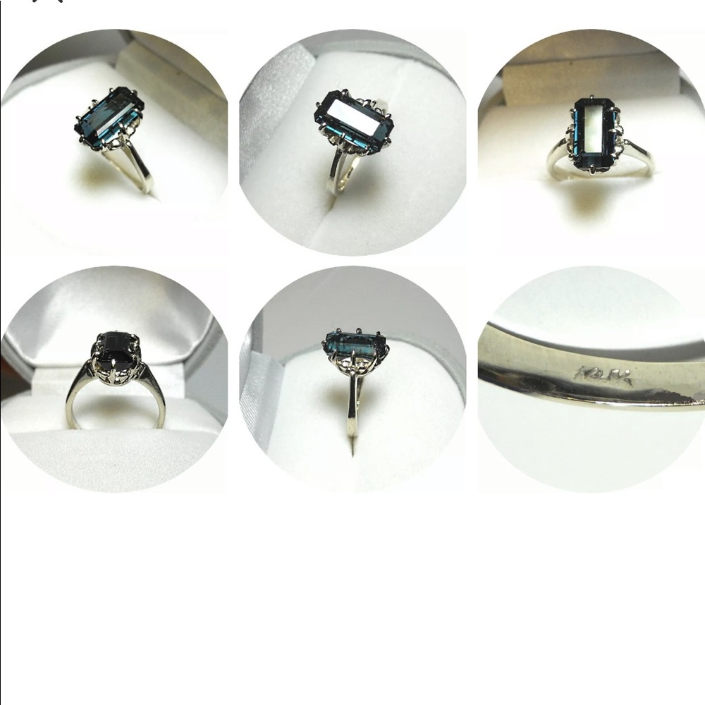 14kt indicolite tourmaline ring